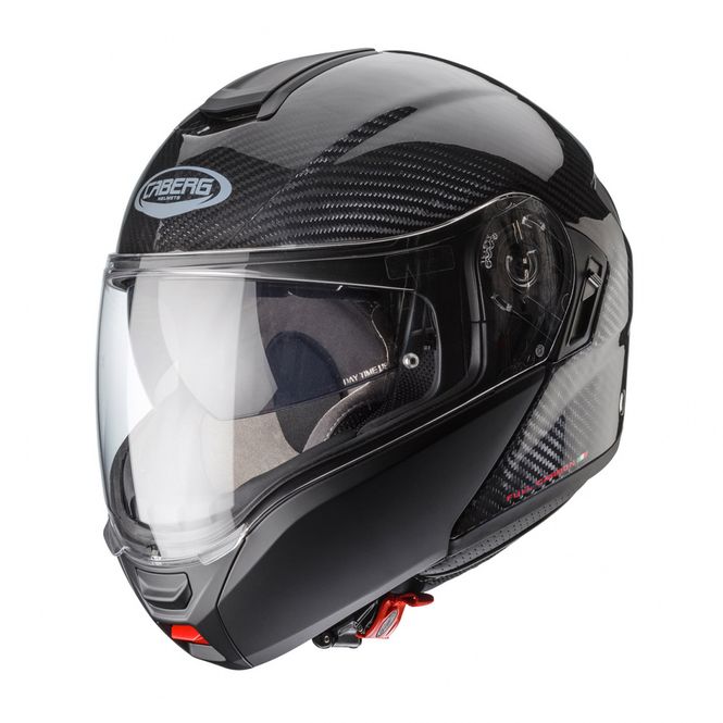 Hovedbilde   CABERG LEVO CARBON MC  ÅPNINGSHJELM MED SOLVISIR,PINLOCK