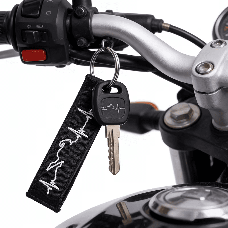 Nøkkelring Hart beat bike Hvit
