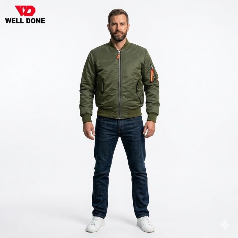 WD Bomber jakke Olivengrønn