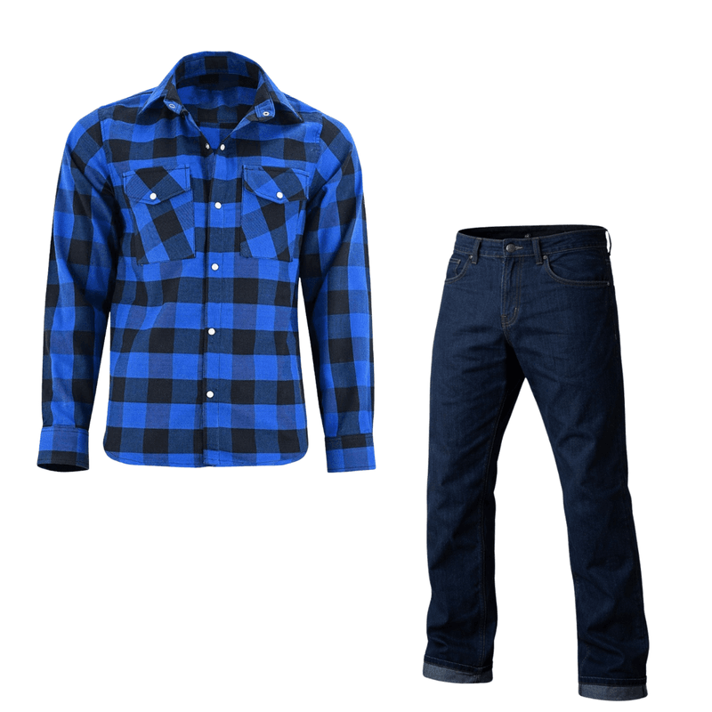 Pakketilbud Canadaskjorte Blå og jeans begge produsert med Dupont® kevlar